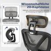 COSTWAY Bürostuhl, mit Wippfunktion, Fußstütze & Kopfstütze, bis 150 kg Bild 3