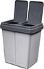 Alpfa DUO BIN Doppel Mülleimer Abfalleimer 2x25L #3 + 2 Ersatzfedern Bild 3