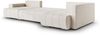 Wohnlandschaft Schlafsofa ARMANDA in Stoff Blur Creme langer Schenkel Rechts Bild 3