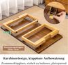 TUWENA Couchtisch Klappbarer Couchtisch Beistelltisch aus Bambus Niedriger Kaffeetisch, Retro Tatami End Tische für Fenster, Tatami, Outdoor, Bett, 80x50 cm Bild 4