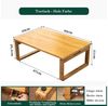 TUWENA Couchtisch Klappbarer Couchtisch Beistelltisch aus Bambus Niedriger Kaffeetisch, Retro Tatami End Tische für Fenster, Tatami, Outdoor, Bett, 80x50 cm Bild 2