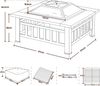 MCombo Feuerstelle, quadratisch, mit Grillrost, Stahl Schwarz, 81 x 81 x 44,5 cm Bild 4
