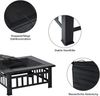 MCombo Feuerstelle, quadratisch, mit Grillrost, Stahl Schwarz, 81 x 81 x 44,5 cm Bild 5