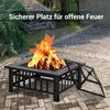 MCombo Feuerstelle, quadratisch, mit Grillrost, Stahl Schwarz, 81 x 81 x 44,5 cm Bild 3