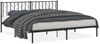 vidaXL Bettgestell mit Kopfteil Metall Schwarz 193x203 cm 374443 Bild 2