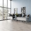 Schreibtisch Tetra, 160 cm, inkl. Anbau rechts o. links montierbar, grau Dekor/silber RAL 9006 inkl. Kabelkanal Bild 1