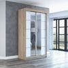 Schwebetürenschrank ERA 2-türig Schrank 120 cm (mit Spiegel) Farbe: Sonoma , weiß Bild 2
