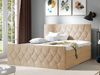 Boxspringbett Simori Lux, Beige, 200x200 cm Bild 2