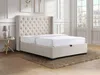 Vente-unique - MASSIMO Bett Stoff Beige - B 214,5 cm x H 142,5 cm x L 217 cm Bild 1