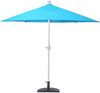 Sonnenschirm halbrund Parla, Halbschirm Balkonschirm, UV 50+ Polyester/Alu 3kg ~ 270cm türkis mit Ständer Bild 4