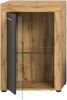xonox. home Wohnen Jam X8BN1T40 Vitrine Glasvitrine Dekoschrank Glas-Kommode in Wotan Eiche Melamin/grau Nachbildung, ca. B/H/T: 600 x 86 x 35 cm Bild 4