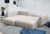 AX LIVING Couch mit Bettfunktion Eckcouch in Beige Corleone in L Form Bild 4