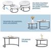 HAUSS SPOLE Couchtisch Satztisch Beistelltisch stapelbarer Sofatisch, mit Marmorierung (2-St) Bild 2