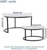HAUSS SPOLE Couchtisch Satztisch Beistelltisch stapelbarer Sofatisch, mit Marmorierung (2-St) Bild 3