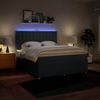 vidaXL Boxspringbett mit Matratze Blau 180x200 cm Stoff 3294455 Bild 4