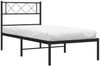 vidaXL Bettgestell mit Kopfteil Metall Schwarz 100x190 cm 372271 Bild 3