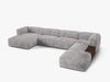 Micadoni Panorama-Ecksofa Martina 5-Sitzer Rechts Kord Hellgrau Bild 2