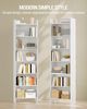 Bücherregal, Regal, Standregal, Büroregal, mit 7 Fächern, offen, für Wohnzimmer, Arbeitszimmer, Büro, als Raumteiler, 24 x 48 x 198,6 cm, Weiß Bild 3