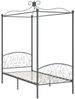 vidaXL Himmelbett-Gestell Grau Metall 100x200 cm [284481] Bild 2