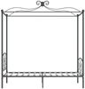vidaXL Himmelbett-Gestell Grau Metall 100x200 cm [284481] Bild 4