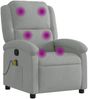 vidaXL Massage-Relaxsessel, hellgrauer Samt 3205952 Bild 2