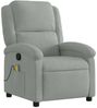vidaXL Massage-Relaxsessel, hellgrauer Samt 3205952 Bild 3