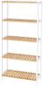 dibea Bambusregal mit 5 verstellbaren Ablageflächen, Schuhschrank, Badezimmerregal, Wohnzimmerregal, Standregal, Badregal, Bücherregal, Küchenregal, zu Regalwand kombinierbar, 60 x 26 x 130 cm (naturfarben / weiß) Bild 4
