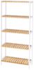 dibea Bambusregal mit 5 verstellbaren Ablageflächen, Schuhschrank, Badezimmerregal, Wohnzimmerregal, Standregal, Badregal, Bücherregal, Küchenregal, zu Regalwand kombinierbar, 60 x 26 x 130 cm (naturfarben / weiß) Bild 5