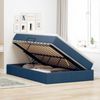 vidaXL Aufbewahrungsbett mit Matratze Blau 120 x 200 cm Polyester 3370223 Bild 4
