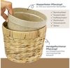 HMF Wasserhyazinthentopf Innovativer Blumentopf geflochten aus Wasserhyazinthe (Set, 2 St), mit Pflanztopf aus nachhaltigen Rohstoffen, Rund, ø 19 cm + 25 cm Bild 3