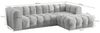Ecksofa Designersofa SOLVIE in Stoff Tiffani Beige Ottomane Links Bild 2