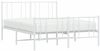 vidaXL Bettgestell mit Kopf- und Fußteil Metall Weiß 120x200 cm 352545 Bild 5