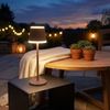 LED Tischleuchte, rost, Touchdimmer, USB, Akku, H 38,5 cm Bild 2