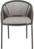 Lesli Living Garten-Essgruppe "Arrezo" Rund Ø120cm + 6 oder 4 Geflecht-Stühlen, Teakholz, Aluminium, (7-tlg), Sitzkissen, Geflochten, Scandi / Skandi - Boho, Gartenmöbel-Set, Rope Bild 4
