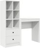 vidaXL Schreibtisch mit Schubladen mit Regal mit Speicher 2 pcs Weiß 3337305 Bild 2
