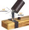ZMH Retro Deckenstrahler 2-flammig dimmbar mit Holzbalken, LED verstellbar, austauschbar Bild 5