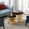 HAUSS SPOLE Couchtisch rund 2er-Satztisch Beistelltisch Sofatisch mit hitzebeständiger Platte (2-St) Bild 5