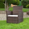 Lounge Sessel aus Poly Rattan Garten Terrassen Sessel Gartenstuhl Braun Stuhl Bild 3