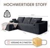 Patbrela Ecksofa Rechtes Ecksofa: 263 x 171 x 59 cm, modular konfigurierbar, 1 Teile, Samtstoff, modulare Konfiguration, keine Montage erforderlich Bild 4