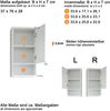 trendteam smart living Badezimmer Hängeschrank Wandschrank Monte, 37 x 76 x 28 cm Front: Weiß Hochglanz, Korpus: Weiß Melamin mit viel Stauraum Bild 5