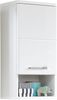 trendteam smart living Badezimmer Hängeschrank Wandschrank Monte, 37 x 76 x 28 cm Front: Weiß Hochglanz, Korpus: Weiß Melamin mit viel Stauraum Bild 2