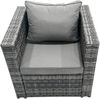 Fimous Rattan Gartenmöbel Stühle Quadratischer Couchtisch Set Bild 4