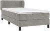 vidaXL Boxspringbett mit Matratze Hellgrau 90x200 cm Samt, Härtegrad: H2 [3127529] Bild 3