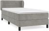 vidaXL Boxspringbett mit Matratze Hellgrau 90x200 cm Samt, Härtegrad: H2 [3127529] Bild 2