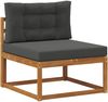 vidaXL Outdoor-Sofagarnitur mit Kissen 6 pcs Natur und Anthrazit 3367820 Bild 4