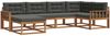 vidaXL Outdoor-Sofagarnitur mit Kissen 6 pcs Natur und Anthrazit 3367820 Bild 2