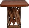 MiaMöbel Equipales Couchtisch 100x60cm Massivholz, Schweinsleder Zedernholz Landhaus Mexiko Möbel Mexikanisch Bild 4