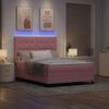 vidaXL LED Boxspringbett mit Kopfteil Rosa 140 x 200 cm Samt 3343321 Bild 5