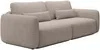 Vente-unique - VOPOZA Sofa Stoff Schokoladenbraun - B 103 cm x H 87 cm x L 238 cm Bild 3