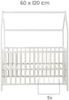 roba Hausbett 60 x 120 cm - Babybett in Hausoptik - 6-fach höhenverstellbar - Weiß Bild 4